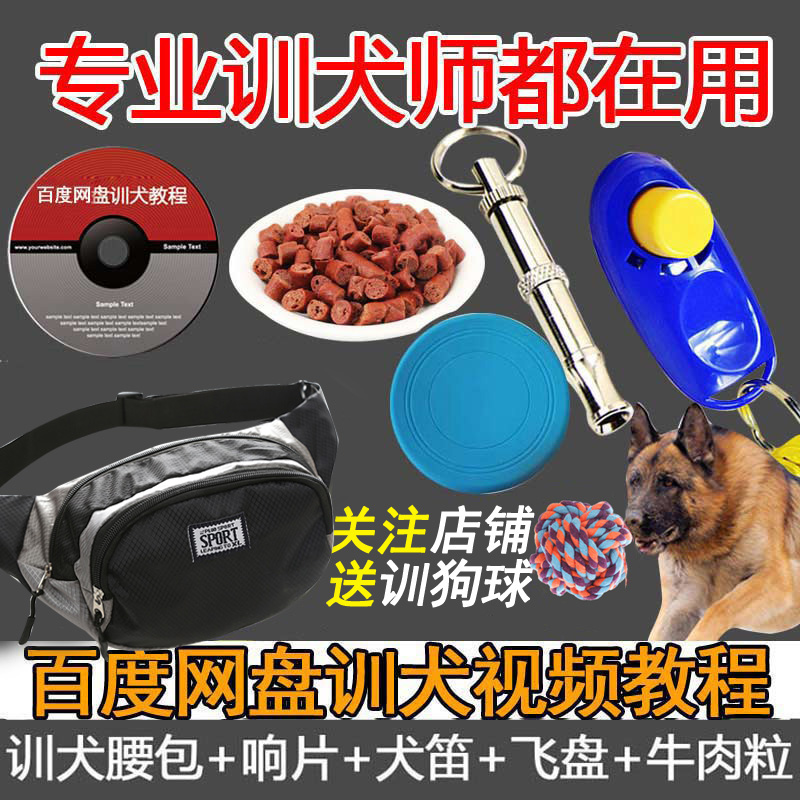 Ram training dog ball pet training Frisbee dog dog ultrasound dog flute training dog snacks running bag video tutorial supplies