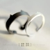Nụ hoa ban đầu mèo đen mèo trắng đôi nhẫn 925 sterling bạc cặp đôi nam nữ Nhật Bản và nữ tính cách mở nhẫn đơn giản nhẫn bạc nữ Nhẫn