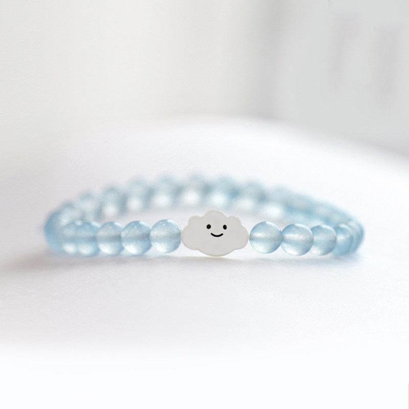 Flower buds original smile on the cloudy day pearl ornaments small design female students fresh girlfriends cute handstrings