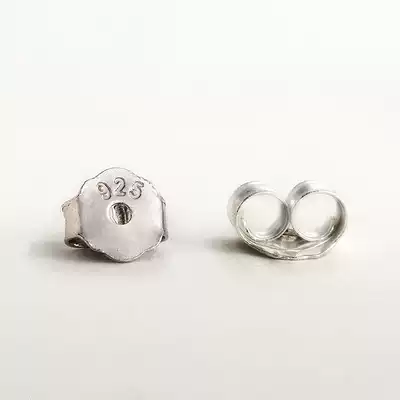 Flower Bud S925 sterling silver ear plug all simple ear buckle ear cap earplug ear pin earring special accessories jewelry women