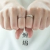 Hoa nụ thiết kế ban đầu cặp nhẫn đôi nhẫn một cặp bạc sterling Nhật Bản và Hàn Quốc sinh viên nam và nữ trang sức hipster cá tính