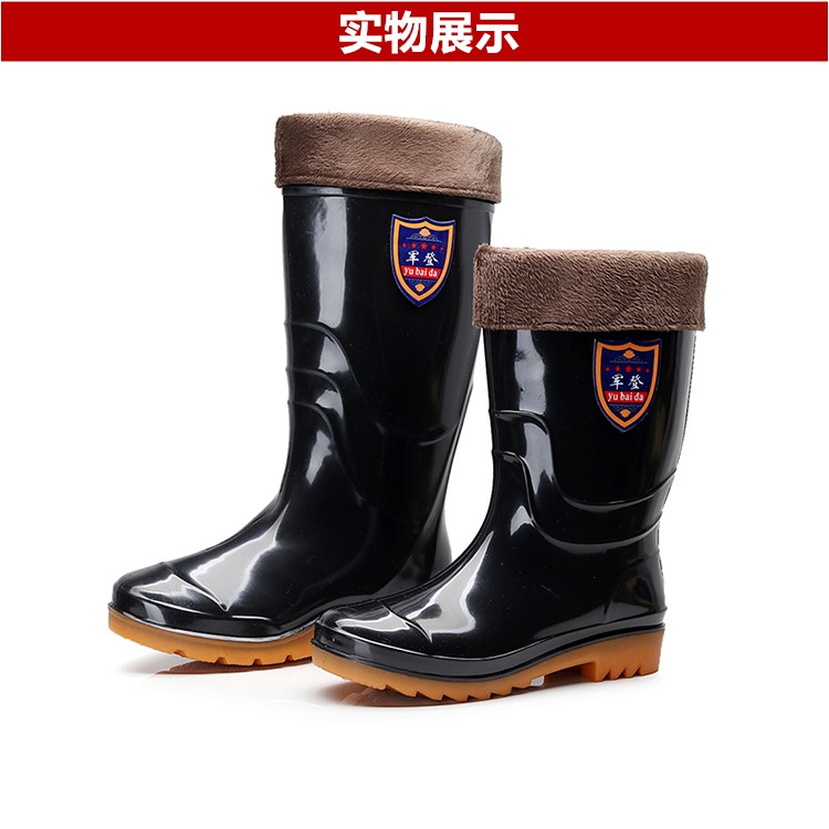Giày cao gót chống thấm nước chống axit và kiềm dầu Giày cao gót đế xuồng chống trượt đáy chống trượt cao giúp nam và nữ đi mưa đi giày nước giày đi mưa