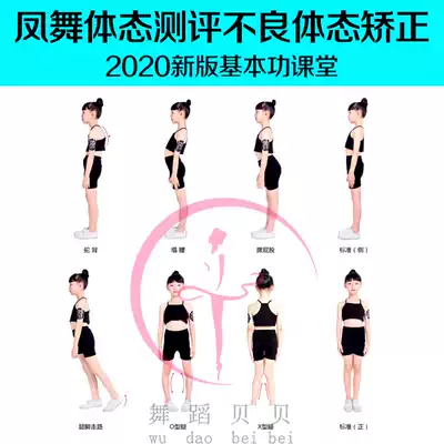2020 Phoenix dance posture assessment teaching materials, small children, children, bad posture correction, improvement and adjustment methods, text data