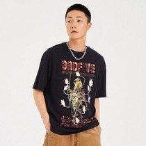 Li Ning short sleeve T-shirt men's 2022 summer new BADFIVE anti-Wu round neck loose sportswear AHSS037-2