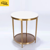 Nordic light lavish several marble corner several brass stainless steel small tea table bedside table ideolar minimalist sofa side table