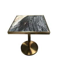 Edge a few Nordic light lavish marble Table Drawing Brass Stainless Steel Negotiate Table Casual Talks Table Quadrilateral Small Tea Table
