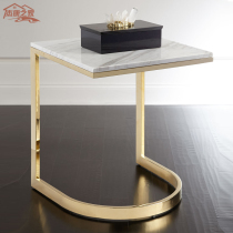Stainless Steel Sides A Few Nordic Light Lavish Golden Tea Table Small Tea Table Strips Sofa Corner A Few Natural Marble Side Tables
