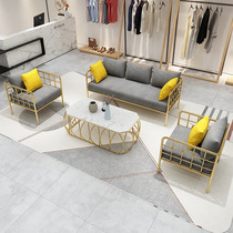 Nordic Iron Art Sofa Clothing Shop Net Red Money Brief Modern Ins Metal Shop Shop Rest Area Small Sofa