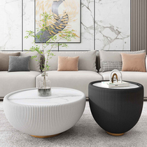Italian-style rockboard tea table combination modern minimalist home small family light lavish tea table with extremely minimalist living-room round table