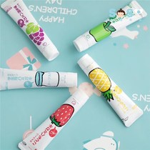 SOSO global] Japanese teeth beauty house Childrens baby toothpaste swallowed jelly-like protective tooth fruit taste 2 years old 