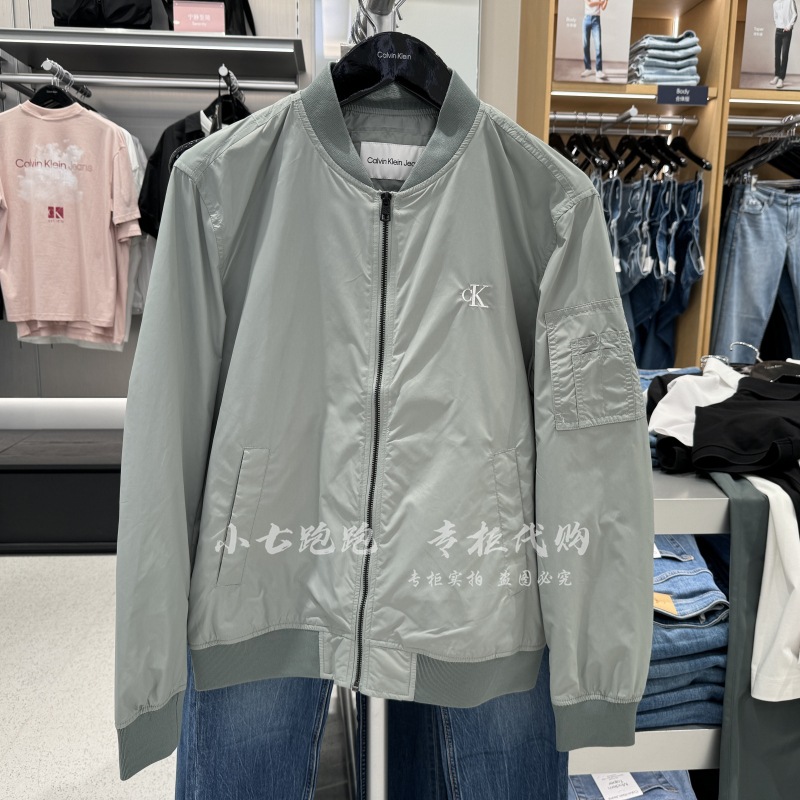 Ck Jeans25 Spring and Summer New Men's Baseball Collar Embroidered Letter Bomber Jacket Collection Ck Jeans25 Spring and Summer New Men's Baseball Collar Embroidered Letter Bomber Jacket Collection