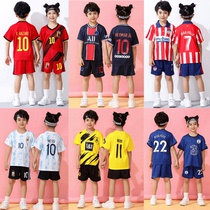 Childrens football uniform boys customized primary school students Argentina Messi Football Jersey girls training suit