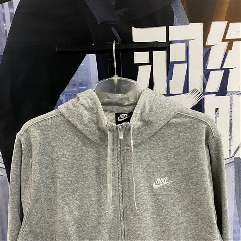 Nike, спортивная трикотажная куртка с капюшоном подходит для мужчин и женщин для отдыха, кардиган, с вышивкой, для бега 