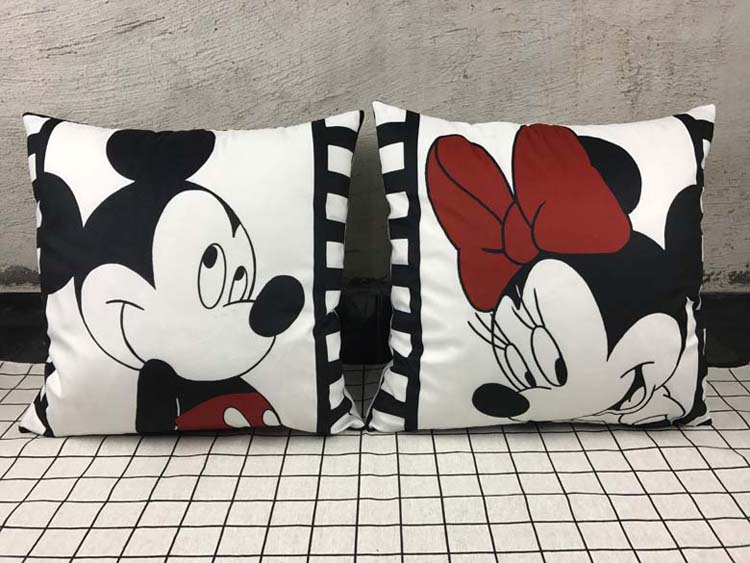 Phim hoạt hình dễ thương Mickey Minnie Chuột ôm gối xe sofa đệm gối tựa đầu gối quà tặng trẻ em ngày gối ghế