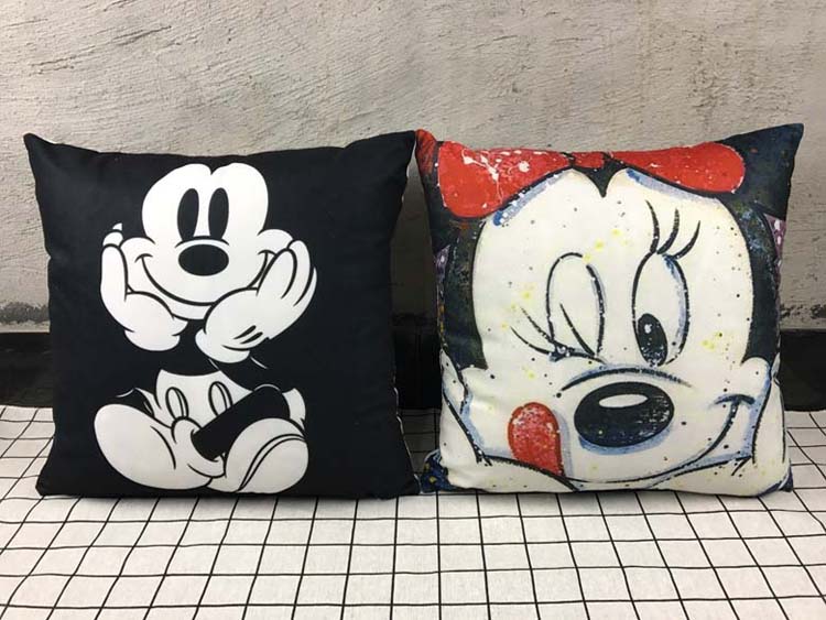 Phim hoạt hình dễ thương Mickey Minnie Chuột ôm gối xe sofa đệm gối tựa đầu gối quà tặng trẻ em ngày gối ghế