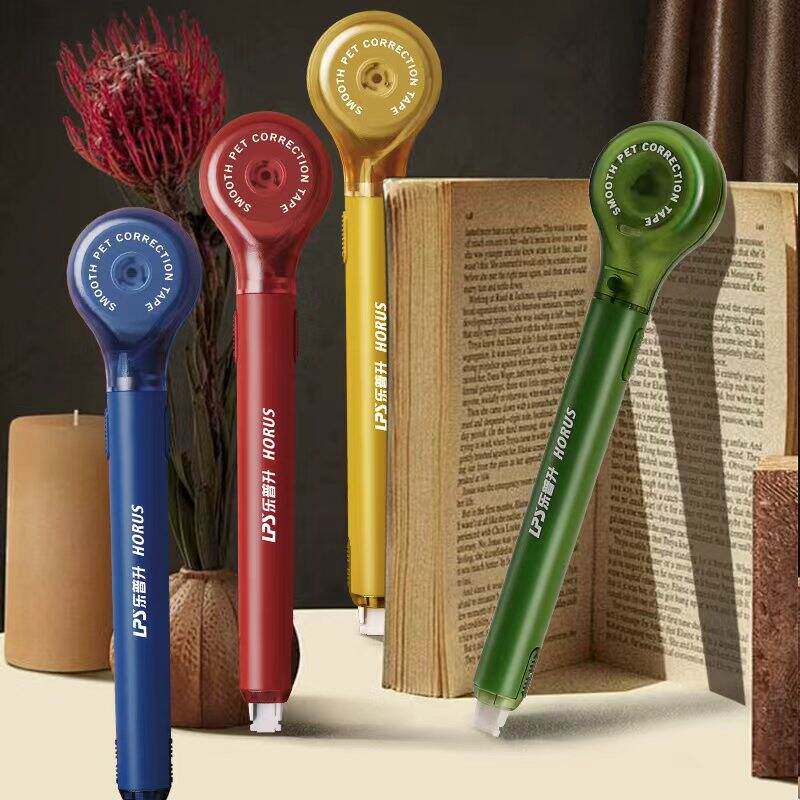 乐普升复古笔式修正带学生用可换替芯轻静音 笔形涂改带 黑科技复古风高颜值 便携修正笔改正带乐普升