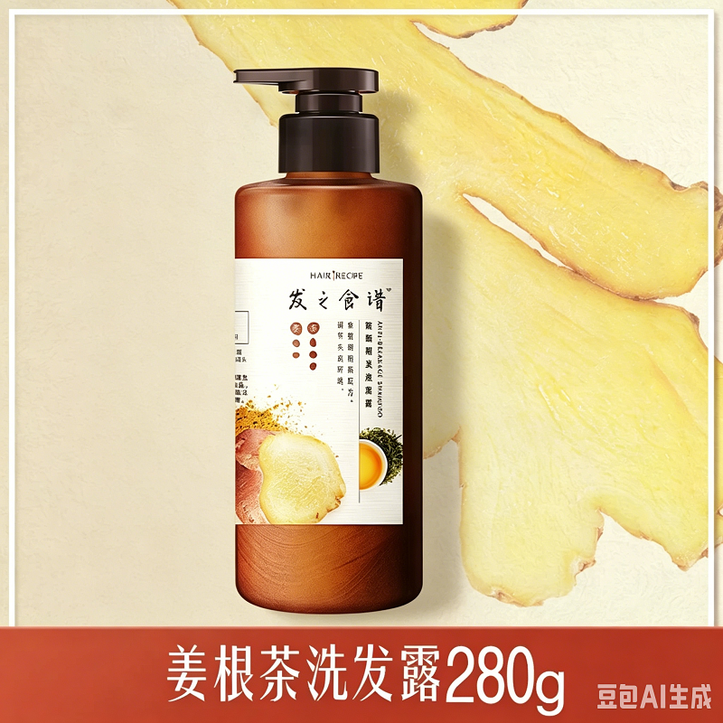 发之食谱洗发水露生姜根茶防断养发洗头膏控油蓬松滋养头皮