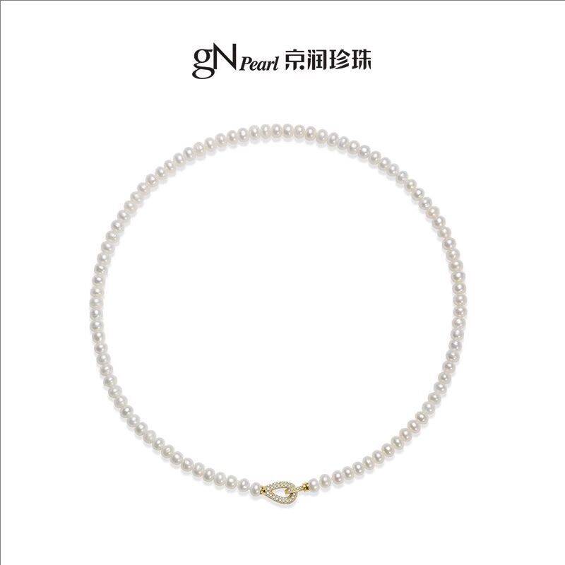 京润珍珠安雅银淡水珍珠项链