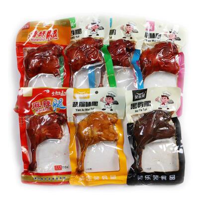 笑乐笑大鸭腿小吃卤鸭货肉类黑鸭办公室零食解馋辣的卤肉开袋即食