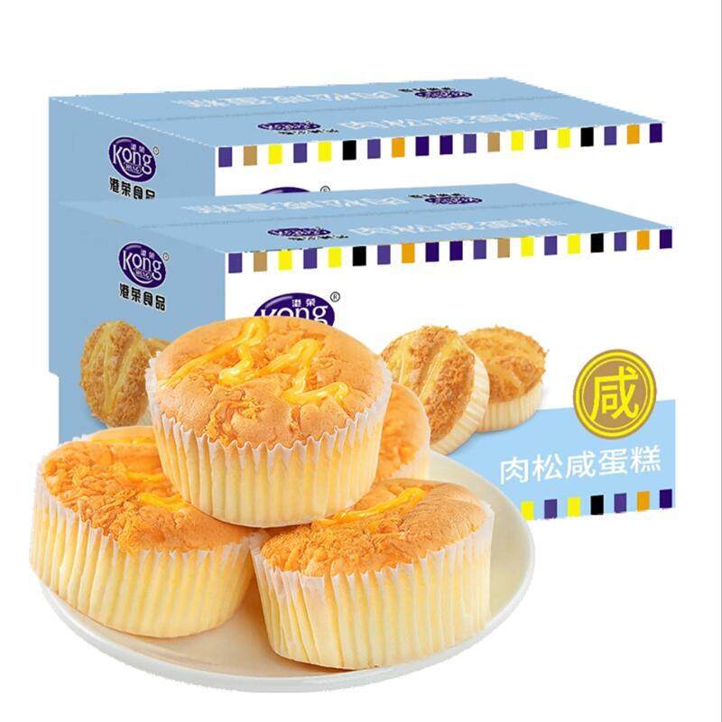 港荣肉松咸蛋糕480g*2箱