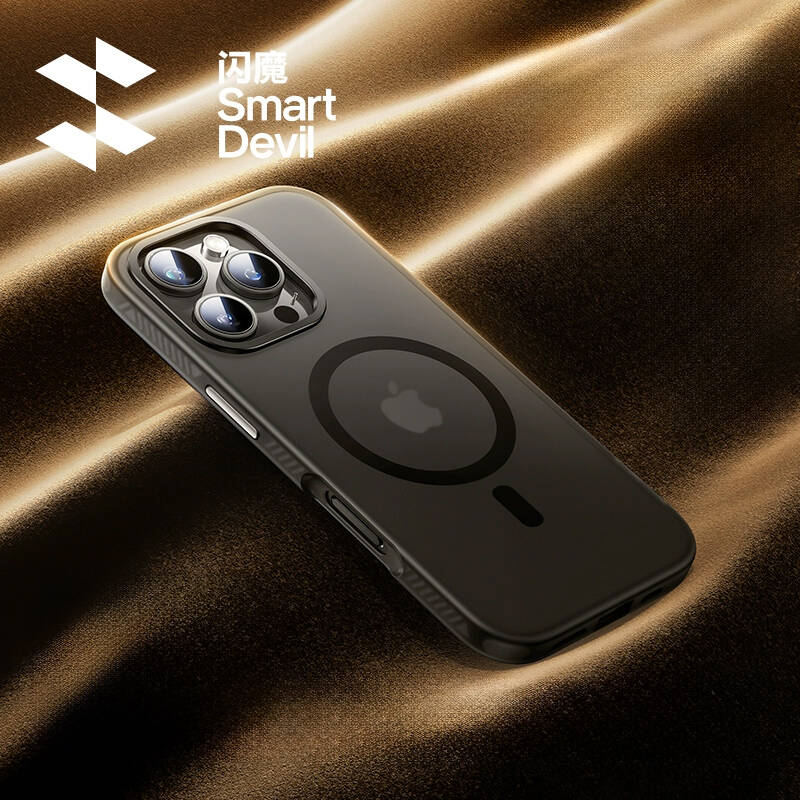 闪魔适用苹果16ProMax手机壳iPhone16Pro新款磁吸保护套Magsafe充电动画磨砂防摔Plus男16薄pm散热黑色外壳ip