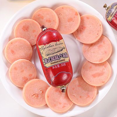 俄式风味牛筋肠玉米卢布肠50g*10个多口味零食即食一口肠冷藏保存