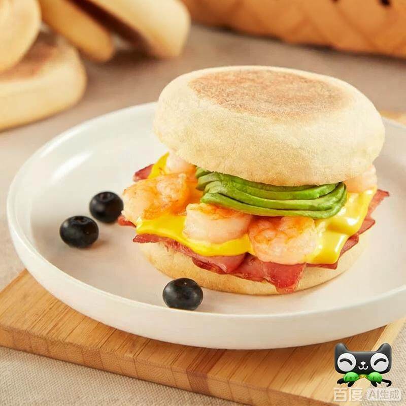 【顺丰包邮】曼可顿厚皮橙同款英式麦芬全麦低脂汉堡胚面包胚早餐