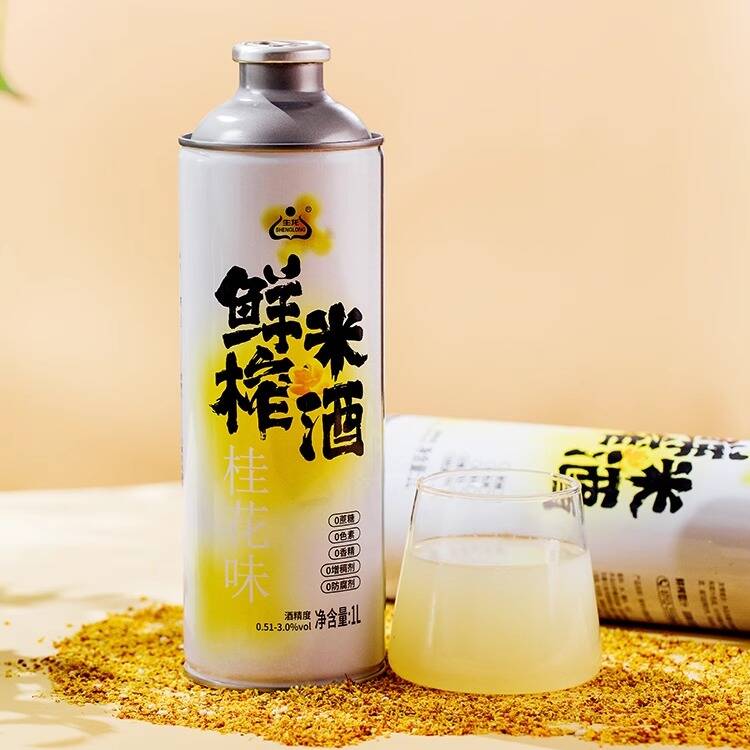 生龙孝感米酒原味鲜榨米酒汁酒酿糯米醪糟汁甜米酒月子酒大罐1L装