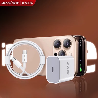 45W快充适用苹果iphone17充电器头14pro数据线15/16/13/12p插头手机plus专用8认证PD套装原max速冲20W夏新