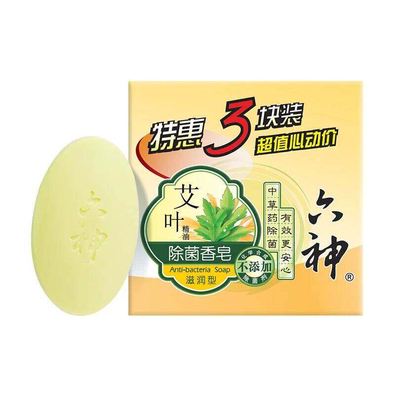 六神艾叶除菌香皂115g*3块