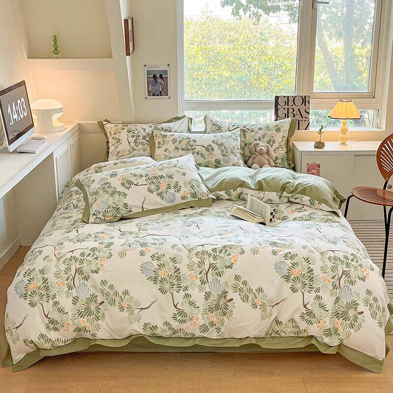 福满园纯棉四件套全棉100床上用品套件学生宿舍床单被套ins风