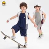 小黄鸭联名男女童夏季运动套装  劵后19.93元包邮