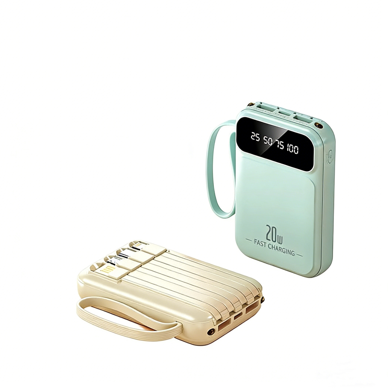 2026新款充电宝大容量10000毫安2万超薄小巧便携自带线1