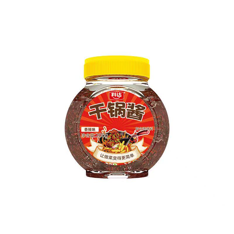 料达香辣干锅酱200g瓶装麻辣香辣虾鱿鱼鸡翅排骨小龙虾料家用酱料