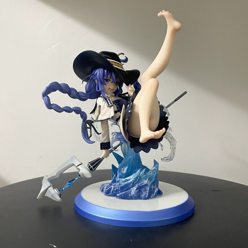 Jobless Reincarnation Anime Merchandise: Water Mage Rokkixi Sitting with Legs Crossed, Beautiful Girl Desktop Model Figurine