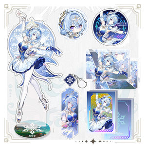 Genshin Impact Character Merchandise: Odette Backpack Keychain, Acrylic Mahjong Standee, Badge Pendant, Barrette, and Rice Grain