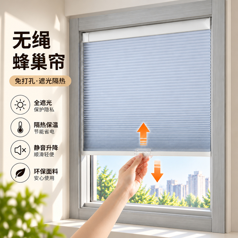 No-Drill Blackout Curtains, Cordless Honeycomb Blinds, Thermal Insulation Blinds, Sun Protection Bedroom and Living Room Partition Door Curtains, Blocking Curtains No-Drill Blackout Curtains, Cordless Honeycomb Blinds, Thermal Insulation Blinds, Sun Protection Bedroom and Living Room Partition Door Curtains, Blocking Curtains