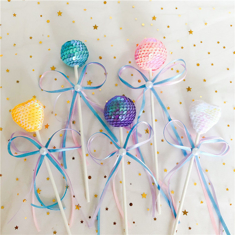 Birthday cake plug-in love ball sequins ornament birthday cake decoration plug ornaments dessert table dress