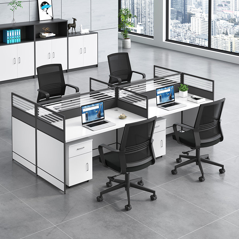 Staff screen desk chair combination 4 people 6 and more people bit minimalist modern Beijing office furniture room station cabinet