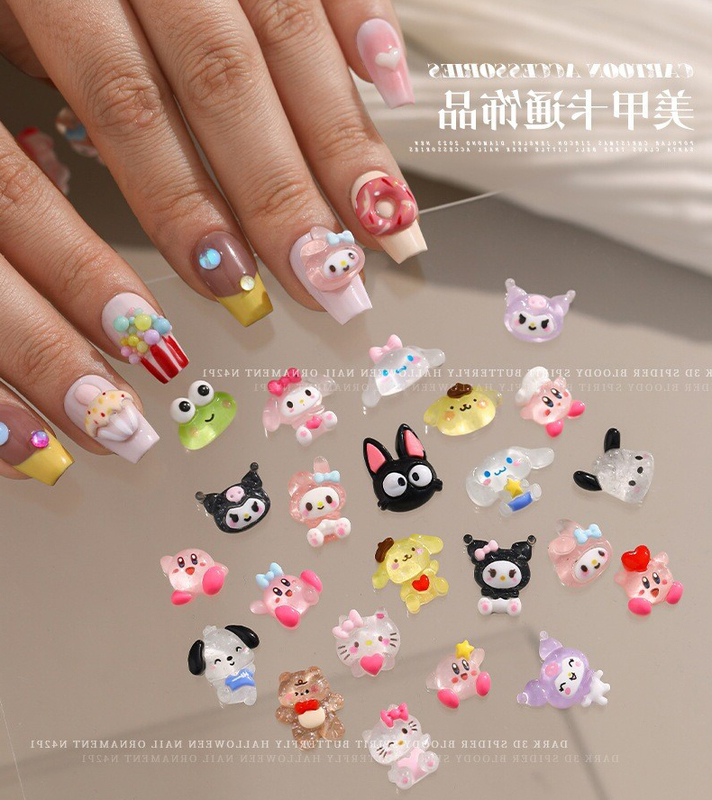 Cartoon Nail Art Accessories, Popular on Xiaohongshu, Three-Dimensional Cute Rabbit, Bear, Frog, Cat Nail Decorations Cartoon Nail Art Accessories, Popular on Xiaohongshu, Three-Dimensional Cute Rabbit, Bear, Frog, Cat Nail Decorations