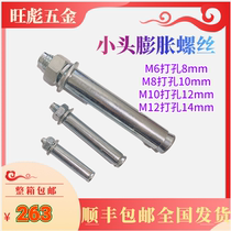Direct selling non-standard small head galvanized expansion screw super long extension Iron expansion bolt blue and white outer expansion screw M6M