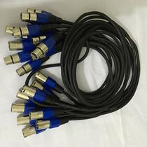 Three-core Cannon light signal line connector stage performance wedding lighting console signal male and female docking black