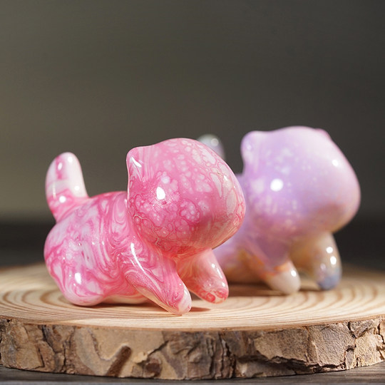 Lacquer bleaching paint puppy cat handmade desktop ornaments crafts gift cute gift girls decorative ornaments