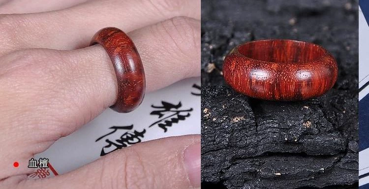 Bí ẩn ban đầu bằng gỗ nhẫn nhẫn nhẫn nhẫn nam và nữ mẫu đơn giản cổ điển retro Ngày Valentine nhẫn hột xoàn