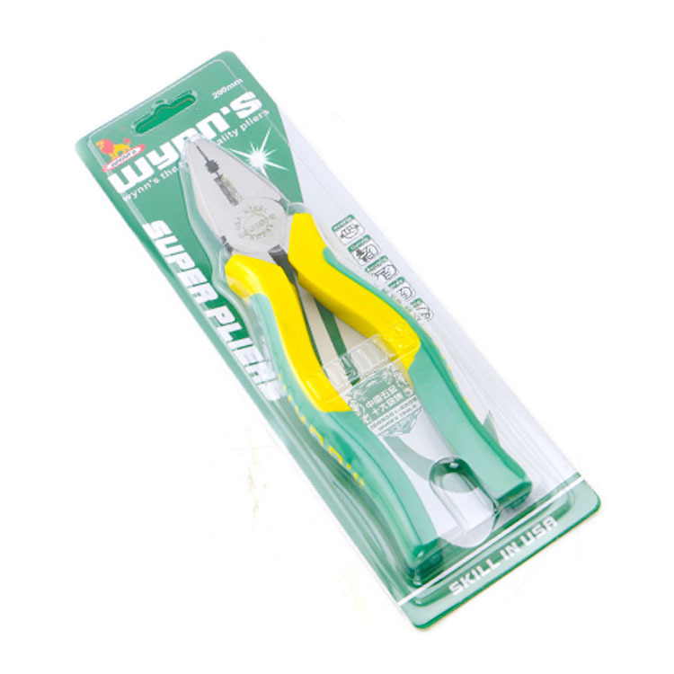 Wynns WilLEGACY European-style wire pliers (with holes) old tiger pliers rubber pliers 8 inch 6 inch AC208 AC406