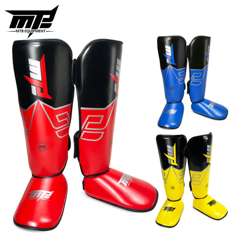Muay Thai shin guards with instep shin guards, smashing and fighting, calf guards, instep shin guards, training shin guards