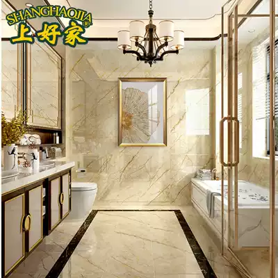 Light luxury with gold line floor tiles gold wire glaze whole body marble tile living room floor tiles 800X800 Villa New