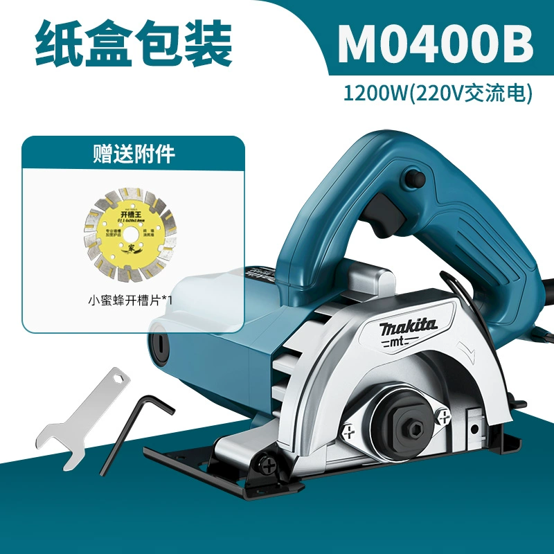 may cat cay Nhật Bản Makita Đá Cắt Đá Cẩm Thạch Máy Nhỏ Cầm Tay Cưa Điện Cưa Cao Cấp M0400 Ngói Làm Khe Máy máy plasma may cat giay Máy cắt kim loại