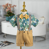 Male babys age gown 2022 new Inn Wind Scout children Flower Boy Little Suit Boy Gentleman Suit Summer