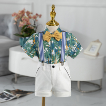 Male baby boys year old gown Summer Little suit gentleman suit 2022 new children boy small chair for the summer